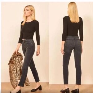 REFORMATION Monterey wash Julia high waisted cigarette straight leg jeans sz  28
